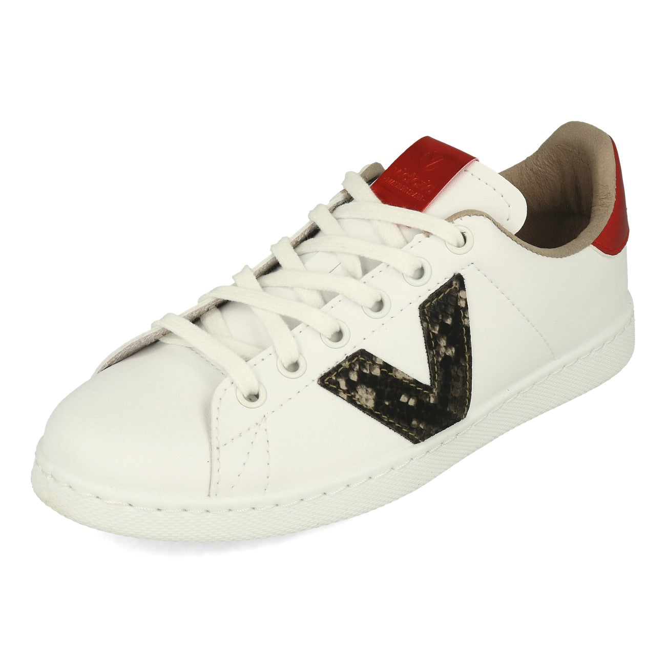Victoria Tenis Piel Vegana Detalle Damen Sneaker Negro