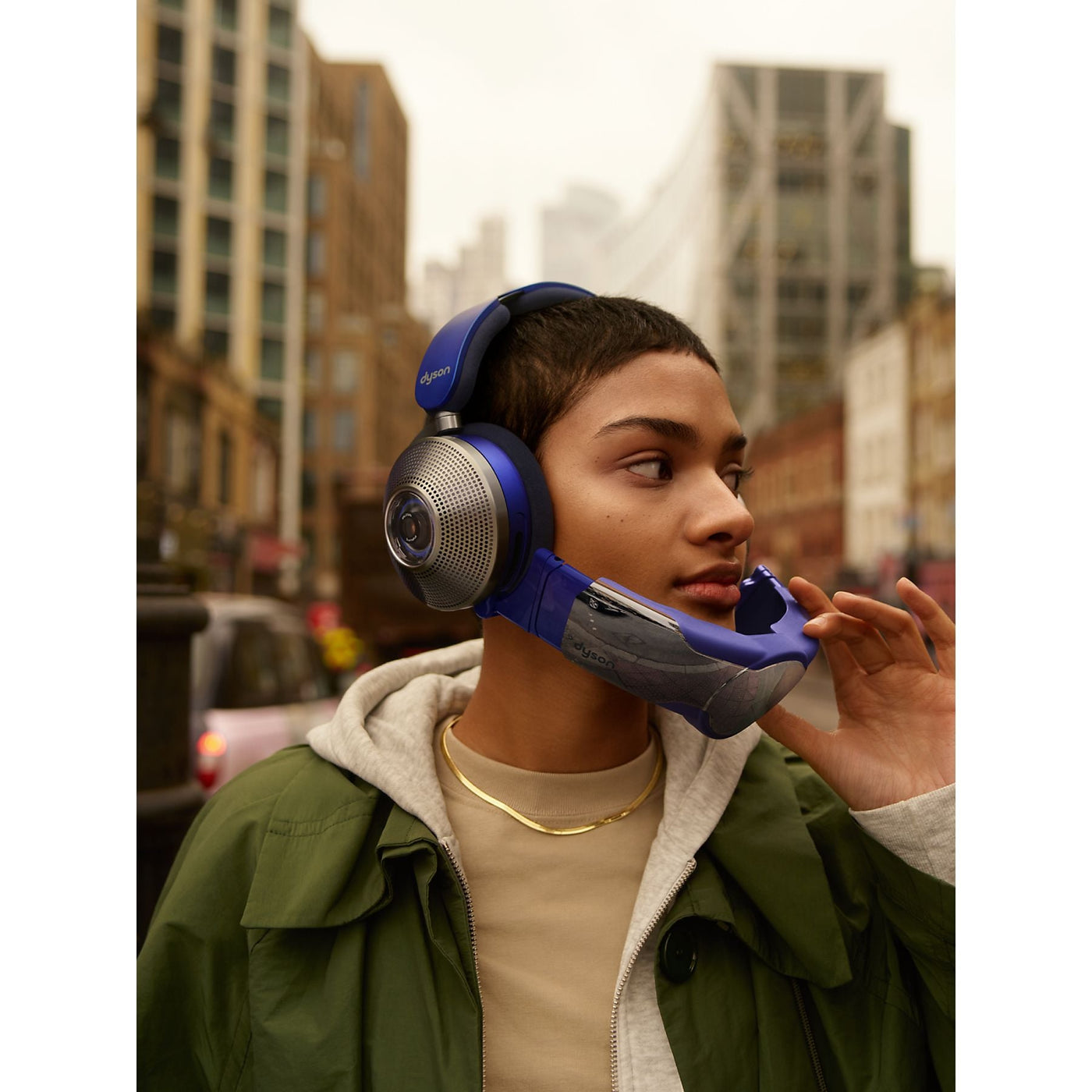 Dyson Zone Ultra Blue Over-Ear Bluetooth Headphones