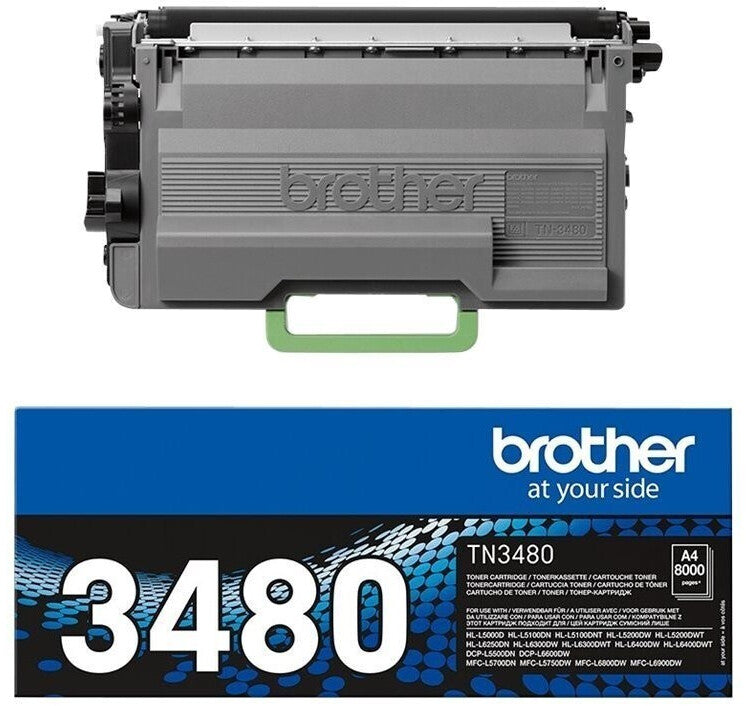 Brother TN-3480 Hoch Kapazität Laserdruck Tonerkartusche - Schwarz - Original - 1er Pack - 8000 Seiten