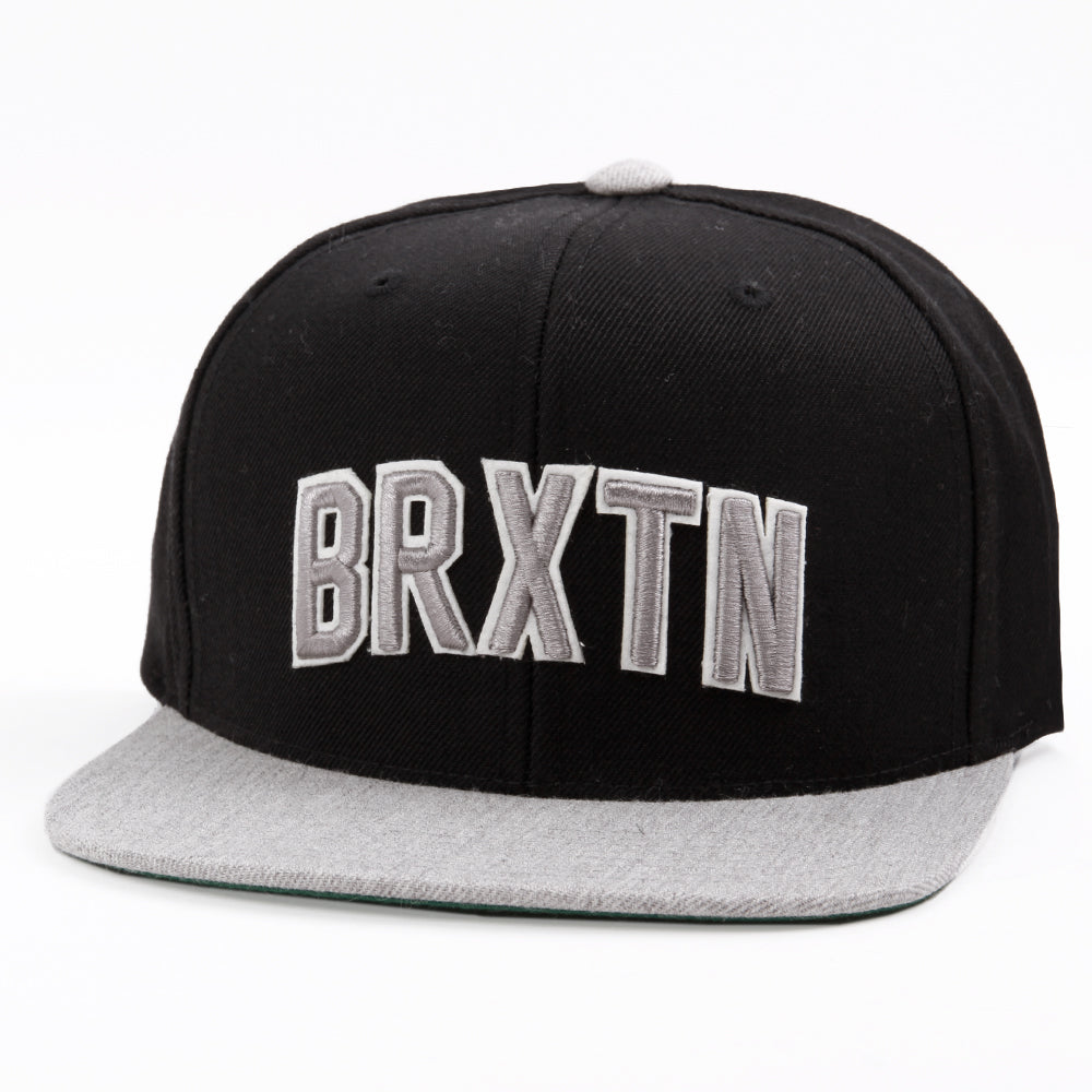 Brixton Hamilton Snapback Cap Black Light Heather Grey