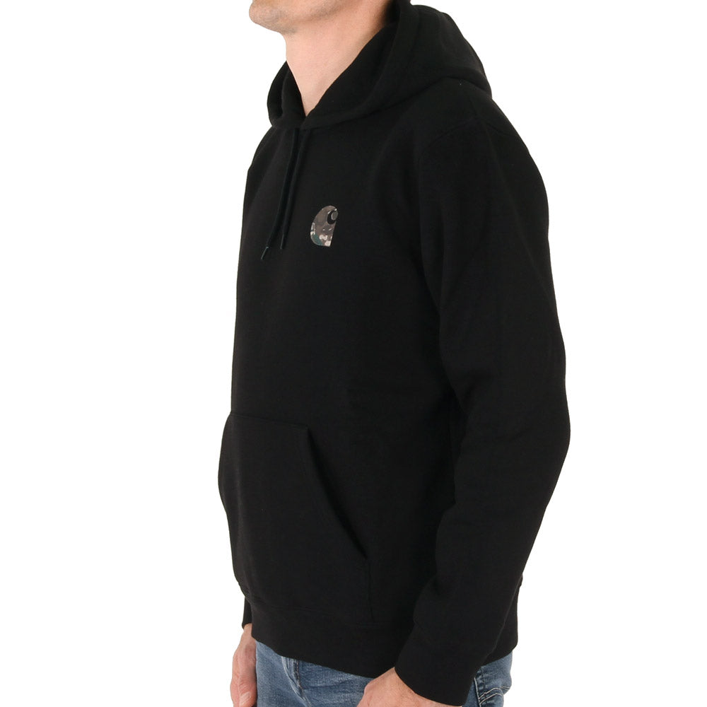 Carhartt WIP Hooded Camo Mil Sweat Black