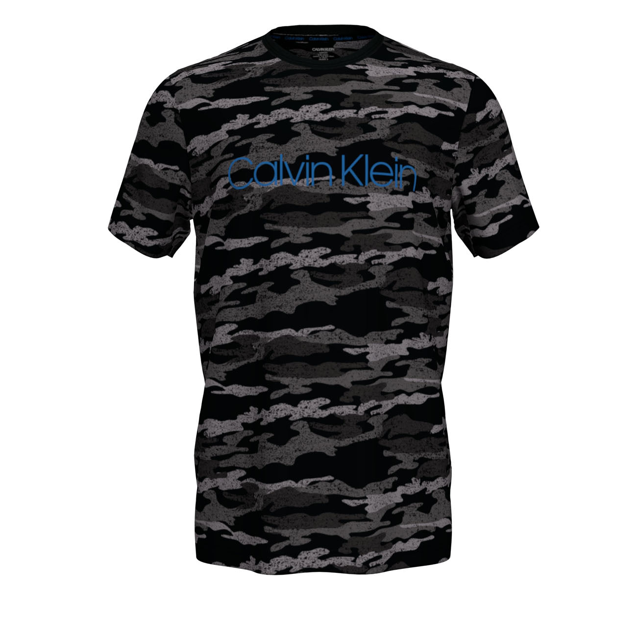 Calvin Klein Logo T-Shirt S/S Crew Neck 000NM2095E Herren Chill Camo Black