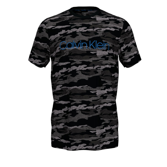 Calvin Klein Logo T-Shirt S/S Crew Neck 000NM2095E Herren Chill Camo Black
