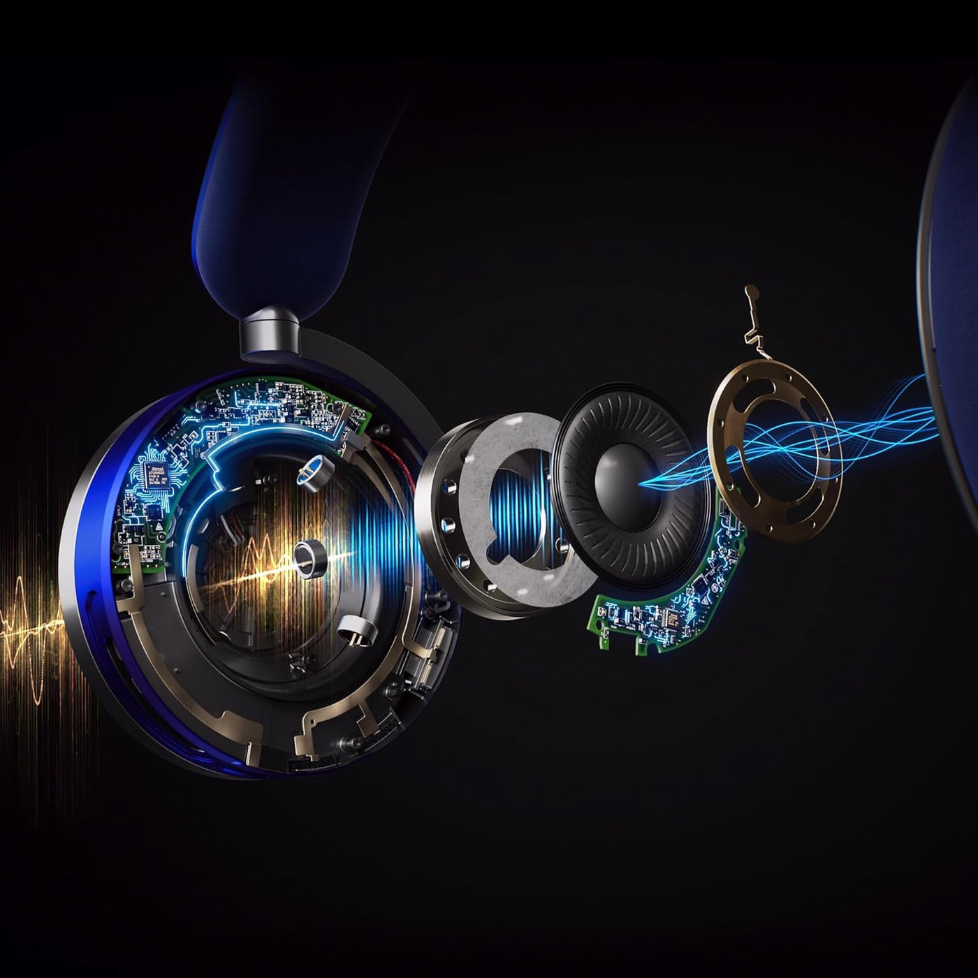 Dyson Zone Ultra Blue Over-Ear Bluetooth Headphones