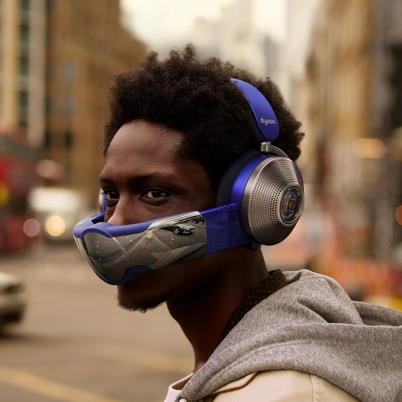 Dyson Zone Ultra Blue Over-Ear Bluetooth Headphones