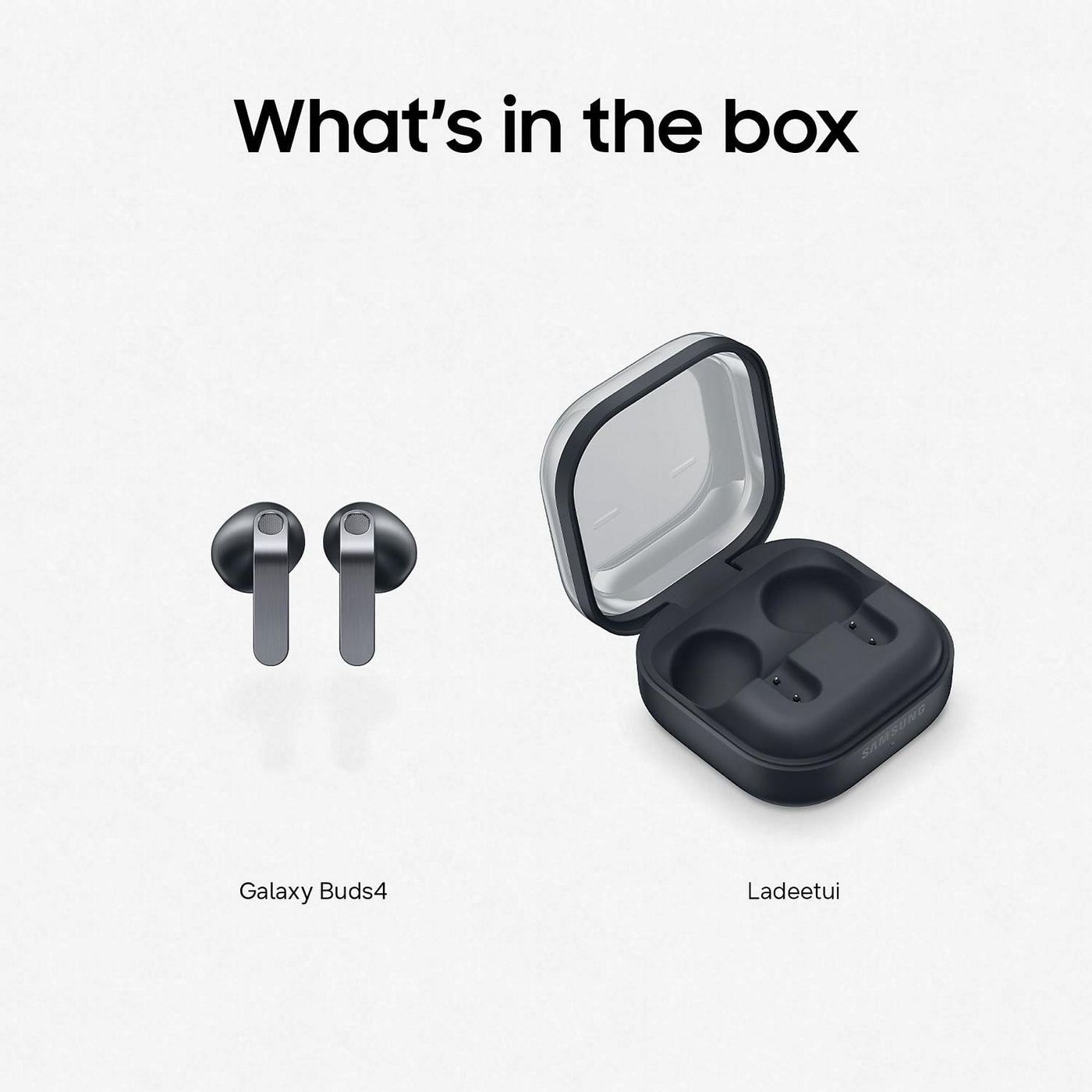 Samsung Galaxy Buds4 black Bluetooth headphones
