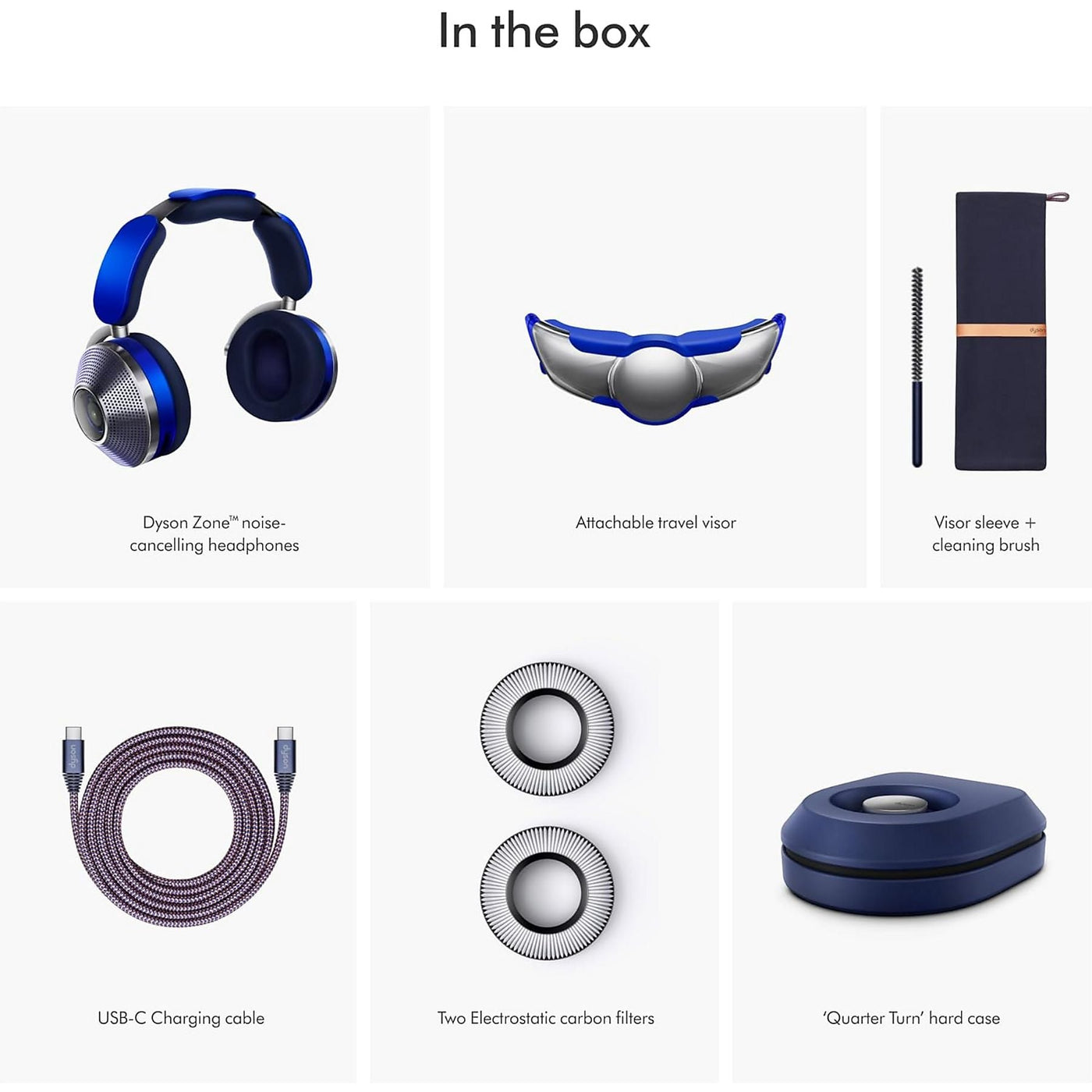 Dyson Zone Ultra Blue Over-Ear Bluetooth Headphones