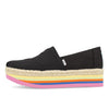 Toms Womens Alpargata Platform Rope High Damen Black Canvas Rainbow